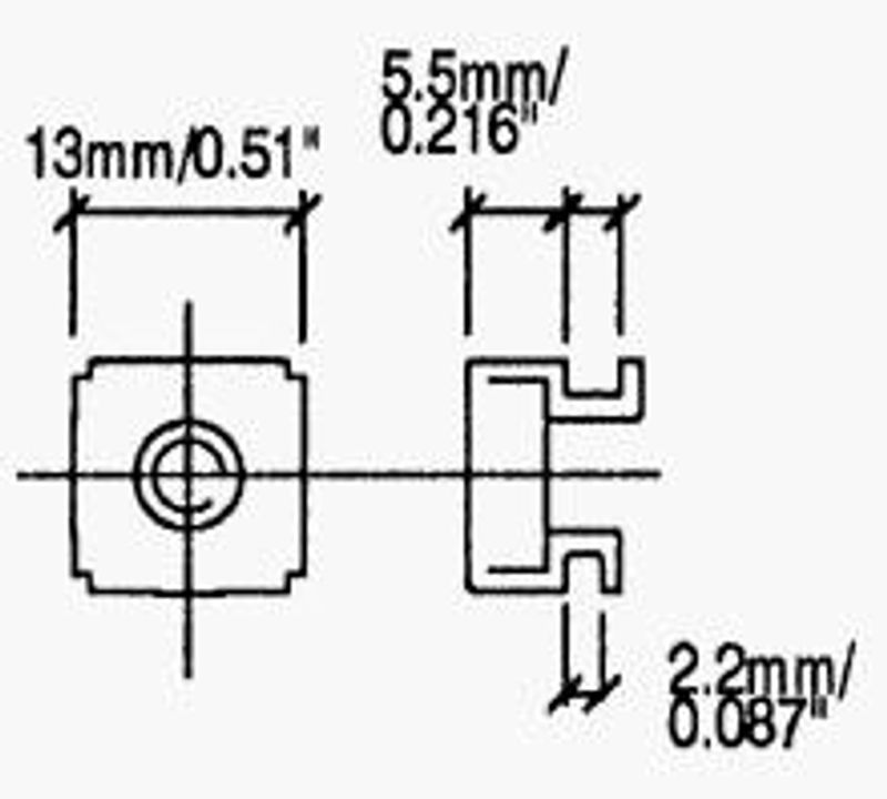 Racknut for R0860/R0880